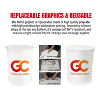 Comptoir promotionnel pliable et portable, table d'exposition pour salon professionnel
