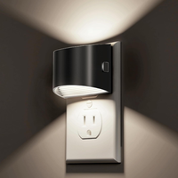 Mini veilleuse murale à éclairage haut et bas avec capteur crépusculaire LED pour chambre, couloir, cuisine