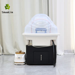 Système de lavage de tête tout-en-un traditionnel en acrylique pour salon de beauté, portable, pour salon de coiffure, avec connexion de tuyau d'eau - Product Image 6