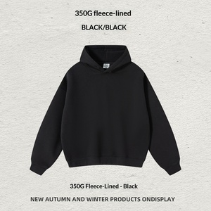 Felpa Corta con Cappuccio Oversize in Pile Pesante 350G, Autunno 2025, Stile Trendy e Comodo per <span class=keywords><strong>Uomo</strong></span> - Product Image 6