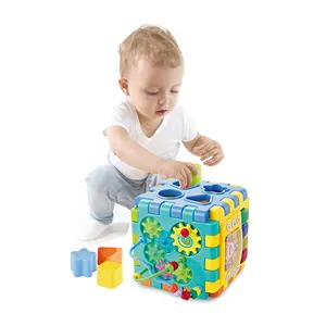 Cube pour activités de bébé, jeu de construction, musical, jouets pour enfants, éducation des tout petits, avec lumière, nouveauté