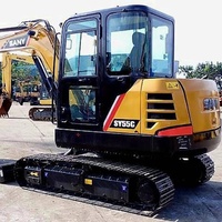 Nouvelle Excavatrice Compacte Originale Sany SY55C de 5 à 6 Tonnes – Mini-Pelleuse en Promotion