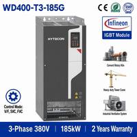 Variateur de fréquence VFD HYTECON Mega-Project 250HP 185kW triphasé 380V avec compensation de surtension pour compresseur industriel à entraînement vectoriel