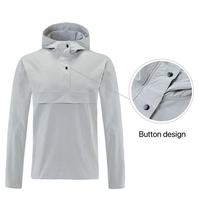 Logo personnalisé léger hommes coupe-vent à capuche automne Fitness veste de course pour les loisirs de plein air tricoté sérigraphie
