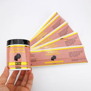 Rectangle Sticker Custom logo Size <b>Printing</b> Packaging Label Gold Foil Adhesive Waterproof Skincare Cosmetics Label for Bottle - Product Image 2