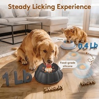 Bol interactif 2-en-1 en silicone pour chien, jouet de léchage et distributeur de nourriture lente, grande capacité, antidérapant, pour tous les chiens, adapté aux régimes alimentaires post-opératoires