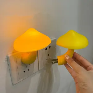 Cheap yellow Mushroom Wall Socket Lights Room Decor Eu Us Plug Light Sensor warm white Led sheep Night Light for Home Bedside