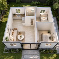 Maison préfabriquée modulaire à économie d'énergie avec installation rapide, aménagement flexible, structure en acier pour projets de maisons complémentaires
