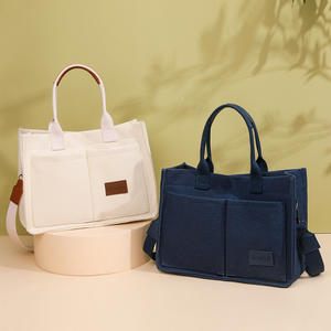 Sac bandoulière rétro décontracté, sac de voyage en toile portable, grande capacité, sac de voyage multi-couches, sac de week-end - Product Image 3