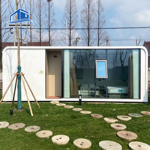 Maison capsule intelligente en forme de pomme, maison préfabriquée portable en conteneur pour Airbnb et complexes hôteliers - Product Image 5