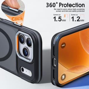 เคสโทรศัพท์แม่เหล็กกันกระแทกระดับพรีเมียมสำหรับ <span class=keywords><strong>iPhone</strong></span> 17 <span class=keywords><strong>Pro</strong></span> Max ดีไซน์บางเฉียบ ป้องกันรอยนิ้วมือ สำหรับ <span class=keywords><strong>iPhone</strong></span> 16 15 <span class=keywords><strong>14</strong></span> 13 และ Samsung - Product Image 3