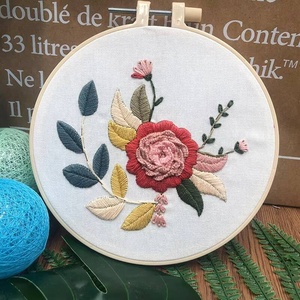 Sunflower Cross-Stitch Fabric Kit Cotton <b>Needle</b> <b>Threader</b> Yarns Embroidery Hoop for Home Decoration Rug Punch - Product Image 1