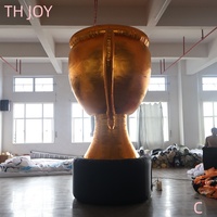 Modèle de trophées gonflables dorés de 4 m de haut, ballon gonflable de remise de prix pour les événements sportifs, pour la publicité