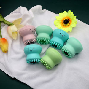 Venta al por mayor de alta calidad personalizado <span class=keywords><strong>pulpo</strong></span> cara lavado de silicona cepillo de limpieza de silicona suave herramientas de maquillaje limpiador - Product Image 3
