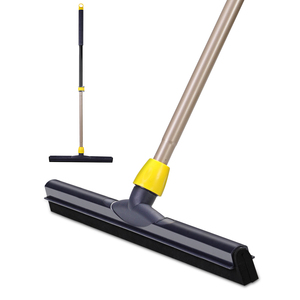 Serpillère de sol de salle de bain Sunshine avec manche télescopique robuste, lame en mousse EVA réglable, brosse en caoutchouc pour la maison - Product Image 1