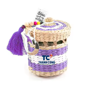Meilleure vente naturel tissé jacinthe d'eau panier boîte-cadeau pour Ramadan Eid vacances décoration 2024 Ramadan panier - Product Image 1