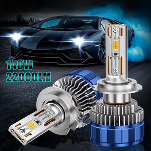 Lampe LED de voiture haute puissance 140W, ampoule de phare LED à deux tubes en cuivre H1 H11 HB3 9005 HB4 9006 H7 H4, phares LED - Product Image 3