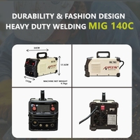 APEXYN MIG-140C 220V 140A Garantie 2 ans Mini Poste à souder portable sans gaz Inverter IGBT à contrôle synergique 3-en-1 pour fil fourré