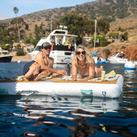 Plateforme flottante gonflable à bas prix, ponton de loisirs à double couche, quai personnalisé pour bateau