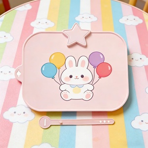 Set de table en silicone antidérapant, réutilisable et portable pour les tout-petits, set de table pour enfants pour la table à manger, set de table résistant à la chaleur - Product Image 2