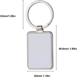 Custom Fashion Digital Photo Printing Zinc Alloy Metal Key Chains Promotion Gifts Laser Logo Sublimation <b>Blank</b> Light <b>Weight</b> - Product Image 2