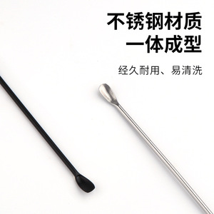 Stainless Steel <b>Ear</b> <b>Pick</b> Silver And Black Plated Long Spoon For <b>Ear</b> Cleaning Tools - Product Image 3
