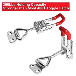 Heavy-Duty Iron Adjustable for Buckle Cabinet Pull Rod Handle Clip <strong>Quick</strong> <strong>Clamp</strong> Door Bolt Type Accessory with Bag Packaging - Product Image 4
