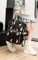 Sac à dos imperméable pour couches, sac à langer mignon de grande capacité, sac à dos multifonctionnel pour maman avec porte-sucette