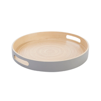 Plateau de service décoratif de luxe durable en bambou tissé à la main, OEM ODM, vente en gros, plateau de service alimentaire personnalisé