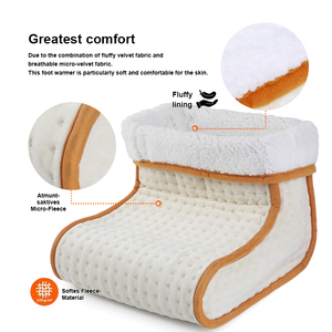 Chauffe-pieds électrique chauffant 6 modes Paramètres de chaleur lavables Coussin masseur - Product Image 2