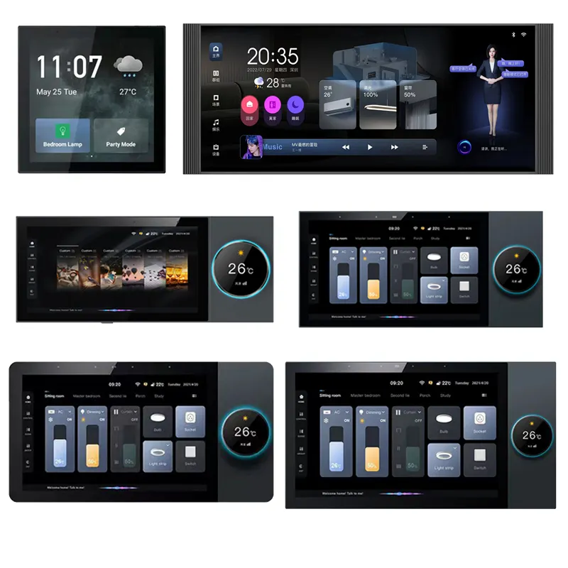 Mvava Smart Home Produits Zigbee Hub Wifi Passerelle 4/6/7/8/10/12 pouces Tuya Alexa Touch Glass Switch Panel Wall Central Control