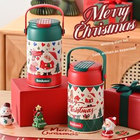 Cadeau de Noël : Tasse isotherme en acier inoxydable 316, 550 ml, isolation thermique 6-12 heures, gobelet portable avec paille pour étudiants et enfants