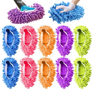 Chaussons de nettoyage en chenille absorbants et anti-poussière, à semelle souple, pour le nettoyage des meubles et des surfaces domestiques - Product Image 3