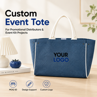 Sac fourre-tout à large base avec poche intérieure et passepoil contrastant pour impression de logo personnalisé