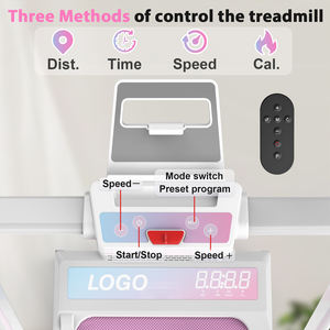 Potente Motor de ahorro de espacio 2.25hp Caminar y correr 2 en 1 Cinta de correr de oficina Modos duales Plegable Uso en el hogar Cinta de correr PINK - Product Image 2