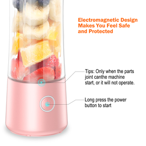 Mixeur Portable en Gros 400ml, Mini Tasse à Jus Rechargeable pour Smoothies et Boissons Glacées, Utilisation Domestique et Extérieure - Product Image 5
