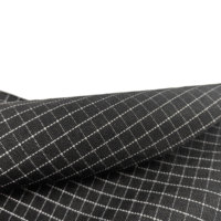 Nouveau tissu Cordura en nylon ripstop réfléchissant 500D pour vêtements d'extérieur pour filles, imperméable, coupe-vent, respirant, toucher doux, noir