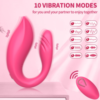 Vente flash - Vibromasseur anal sans fil en forme de U pour couples, avec télécommande, à porter dans les culottes, vibromasseur G-spot, jouet sexuel pour femmes