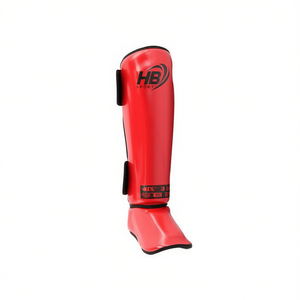 Protège-tibias HB SPORT en cuir PU durable pour l'entraînement de boxe et d'arts martiaux - Product Image 1