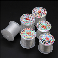 Fil de pêche transparent non élastique pour la confection de bijoux DIY, fil de cristal perlé, fil de soie tissé à la main
