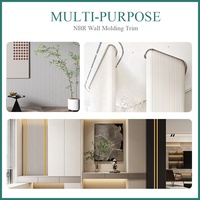 Panneaux muraux 3D modernes cannelés, autocollants, flexibles, écologiques et résistants à l'humidité pour l'intérieur/extérieur des hôtels et villas