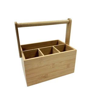 Bamboo Cosmetic Storage <b>Box</b> Multi Compartment Desktop Organizer For Home Bedroom Hotel Eco Friendly <b>Makeup</b> Organizers - Product Image 2