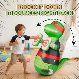 Saco de Boxeo Inflable Divertido para Niños de 49 Pulgadas con Juego de Lanzamiento de Pelotas, Juguete de Entrenamiento para Deportes en Interiores y Exteriores - Product Image 2
