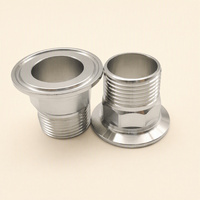 Raccord sanitaire à installation rapide SUS304/316L, embout hexagonal Tri-Clamp vers adaptateur fileté mâle, raccord rapide pour tuyau OEM