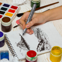 STA Fine Ligne Dessin Stylos Pigment Liner Encre Stylo Ensemble Calligraphie Arabe Feutre Pointe Croquis Art Marqueurs
