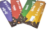 Pochette personnalisée imprimée avec fermeture dorsale, en plastique de qualité alimentaire, pour emballage de barres chocolatées et de snacks, avec logo sur mesure