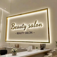 Letrero LED con Logotipo de Empresa 3D Personalizado, Letras Retroiluminadas de Metal y Acrílico para Recepción de Oficina Corporativa y Sala de Reuniones