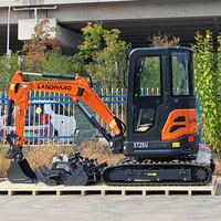 Mini-excavatrice CE Euro 5 2500 kg, moteur Yanmar haute puissance, excavatrice diesel, plusieurs accessoires, excavatrices compactes XT25U, vente chaude