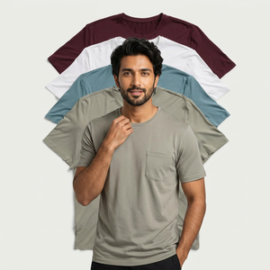 Men's Tshirts Short Sleeve Mens <b>T</b>-<b>shirts</b> Summer Jersey Tshirt for Men Custom <b>T</b>-<b>shirt</b> With <b>Pocket</b> - Product Image 1