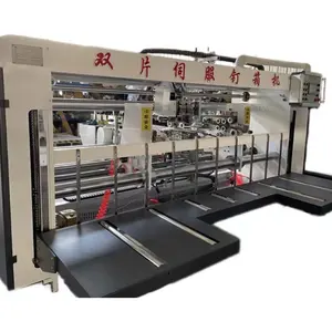 Máquina de coser de caja de cartón de doble pieza de China/máquina de costura de hoja de cartón corrugado de doble cabezal a la venta